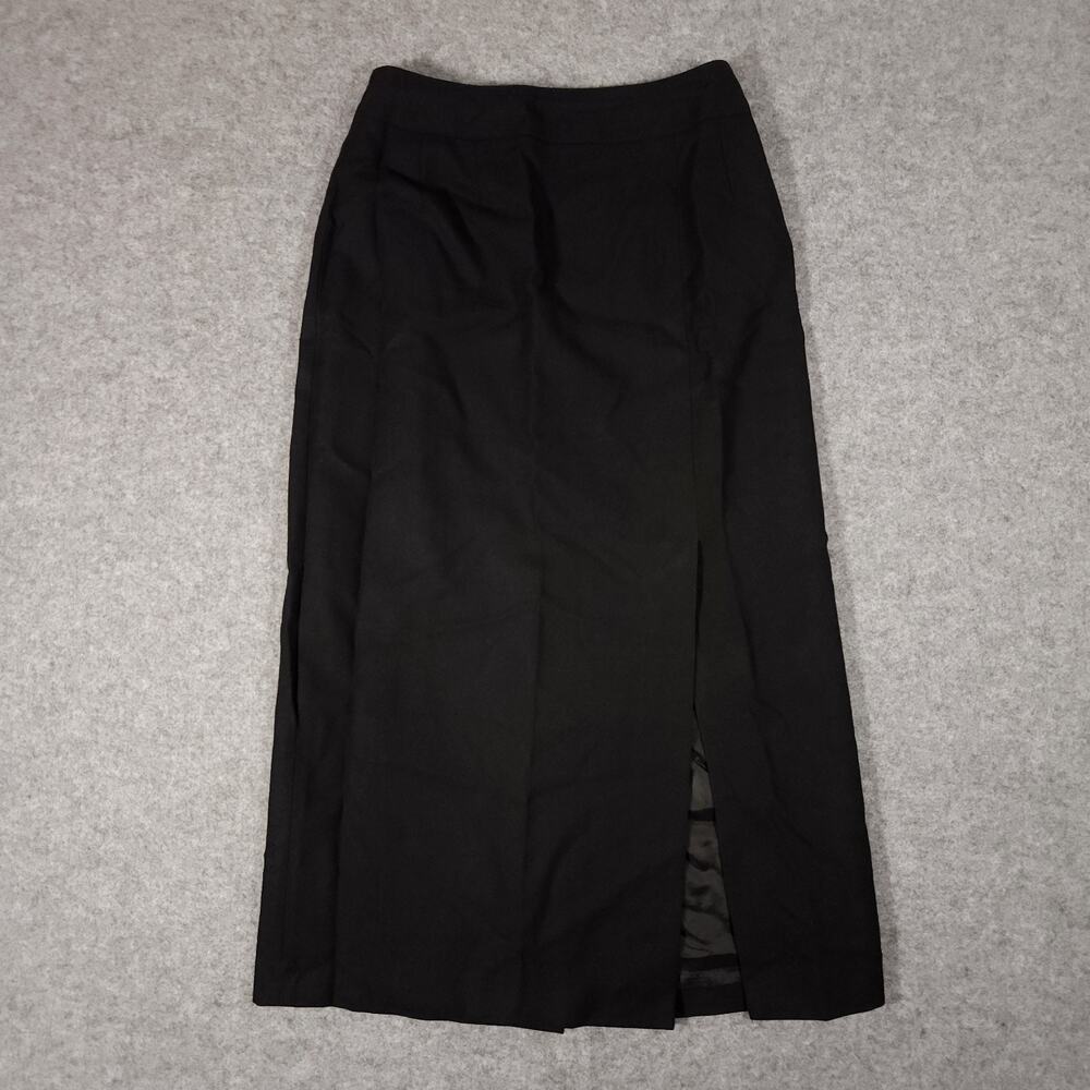 Vintage 90's Harve Benard Skirt Womens Black 100% Wool Size 8 Quiet Luxury